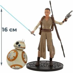Фигурки Звездные войны Рей и дроид ВВ-8 Star Wars (аксессуары, 16 см) Disney