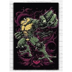 Картина по номерам на холсте Игра double dragon (battetods, ретро, 16 bit, 8 bit, XBOX, PS 4) - 9396 В 60x40