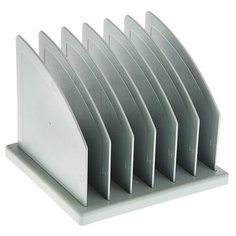 Сортер - подставка для журналов и бумаг, сборная, 6 отделений, серая./В упаковке шт: 1 Стамм