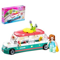 Конструктор Розовая Мечта «Пляжная машинка», 117 деталей Sluban