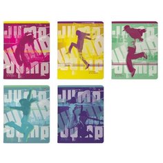 Тетрадь общая Альт, А5 (165 х 203 мм), "JUMP" 48 л, клетка, Арт. 7-48-1194, обложка в ассортименте