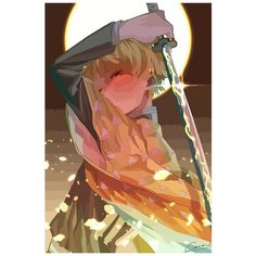 Картина по номерам на холсте аниме клинок рассекающий демонов - 6706 В 60x40