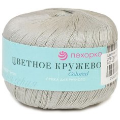 Пряжа Пехорский текстиль Цветное кружево: 276 (Перламутр) / 2 шт / 475 м / 50 г / мерсеризованный хлопок 100% Пехорка