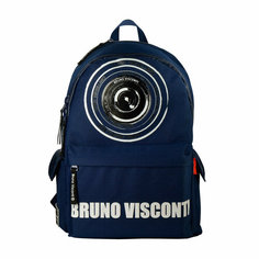 Рюкзак ранец BrunoVisconti молодежный синий Объектив, 30х40х17 см, Бруно Висконти Bruno Visconti