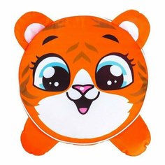Игрушка-пуфик Тигр, мягкая, 40 x 40 см, цвет оранжевый Zabiaka