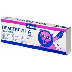 Пластилин классический dadi 15г 6 цв, DPL15-06A Noname