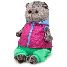 Мягкая игрушка "Кот Басик" в теплом жилете Ks19-168 Budi Basa