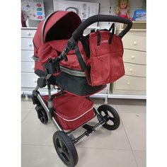 Детская коляска-трансформер 3 в 1 Luxmom 555, красный агат