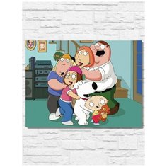 Картина по номерам на холсте мультфильм гриффины - 11265 Г 30x40