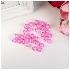 Набор бусин для творчества пластик "Кристалл-многогранник розовый" 20 гр 1,2х1,4 см Арт Узор