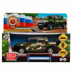 Машинка металлическая Технопарк HUMMER H2 пикап камуфляж 12см HUM2PICKUP-12MIL-GN