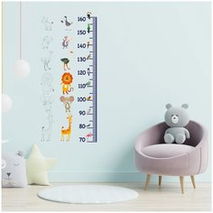 Ростомер цветной развивающий 3 в 1, 40x95 см, измерение роста, тренажер рисования по точкам и раскраска со свойством пиши-рисуй-стирай Static Paper