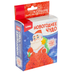 Набор для исследований LORI Выращивание кристаллов Фигурки Дед Мороз, красный