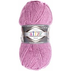 Пряжа Alize Superlana MIDI (Ализе Суперлана миди) - ярко-сухая роза (28), 100 г / 170 м (25% шерсть, 75% акрил) - 2 шт