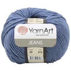 Пряжа YarnArt Jeans, 55 % хлопок, 45 % акрил, 50 г, 160 м, 10 шт., 68 джинсовый