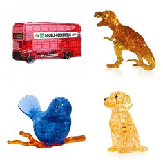 Подарки для детей Головоломка комплект из 4х штук Идея подарка ребенку Новый год Автобус, Динозавр, Птичка на ветке, Собачка Iq Toy