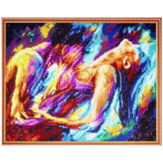 Алмазная мозаика на подрамнике Страсть Цветной