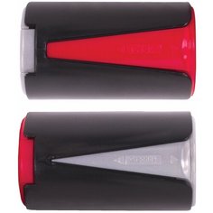 Точилка ручная для цветных / простых / косметических карандашей с контейнером 2 угла заточки Brauberg Delta, Комплект 2 штуки, пластиковая, 880774