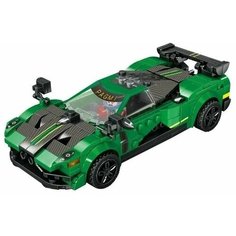 Конструктор Гоночный автомобиль зеленый, 284 деталей Mi Ng Di