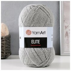 Пряжа "Elite" 100% акрил 300м/100г (804 св. серый) , 1 шт. Yarn Art