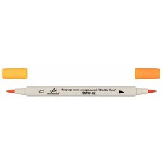 Акварельный маркер-кисть Vista-Artista "Double Tone", перо-кисть, 02 Оранжевый, 0.8-2 мм
