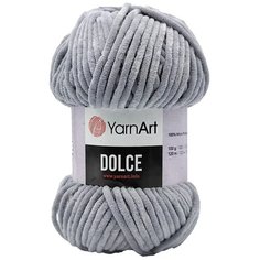 Пряжа для вязания YarnArt Dolce (ЯрнАрт Дольче) - 1 моток 782 серая, фантазийная, велюровая для игрушек 100% микрополиэстер 120м/100г