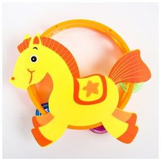 Погремушка бубен «Жирафик, Лошадка», виды сюрприз Нет бренда