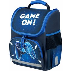 Ранец / рюкзак / портфель школьный для мальчика первоклассника Пифагор Basic, 1 отделение, 3 кармана, эргономичная спинка, 35х28х18 см, 271376