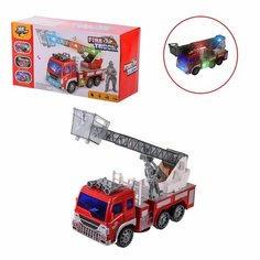 Интерактивная Пожарная Машинка Грузовик с 3D подсветкой и на батарейках "Fire Truck, water spray"