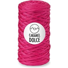 Шнур для вязания Caramel DOLCE 4мм, Цвет: Малина, 100м/200г, плетения, ковров, сумок, корзин, карамель дольче