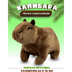Мягкая игрушка капибара 22 см. Темно-коричневая TOP Toys