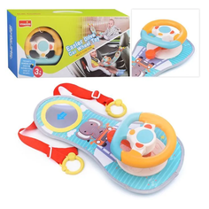 Коврик развивающий Руль детский, звук мотора, на батарейках/Руль детский в машину КНР