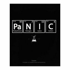 Тетрадь предметная "На Чёрном" 48 листов в клетку "Химия", со справочным материалом, обложка мелованый картон, УФ-лак, блок офсет, 4 шт. Calligrata