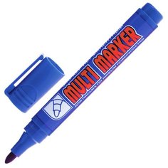 Маркер перманентный Crown Multi Marker 3-5 мм синий