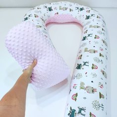 Подушка для беременных для сна U, плюш + хлопок Нет бренда
