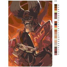 Картина по номерам U-58 "Игра Dota. Doom", 80x120 см Brushes Paints
