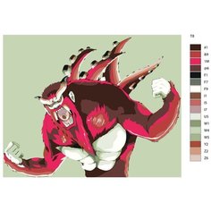 Картина по номерам Т 8 "Четырёxвостый Сон Гоку", 80x100 см Brushes Paints