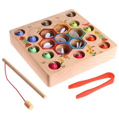 Развивающая игрушка Сима-ленд Рыбалка+пчёлки, 6780315, разноцветный