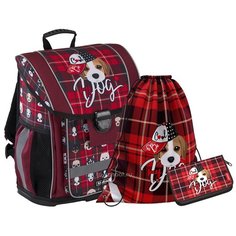 Ученический ранец с пластиковым дном ErichKrause® ErgoLine® 16L Cute Dog с наполнением