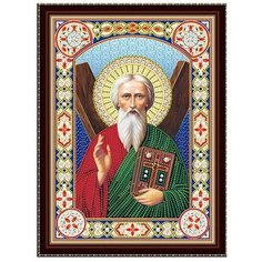 Алмазная мозаика 30х40 см с подрамником c част. зап. (блест) Икона Андрея Первозванного (BH24) Рыжий кот