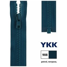 Застежка-молния разъемная, черная. Нейлон. YKK. Тип 5. Длина 80 см. 1 бегунок. Трактор