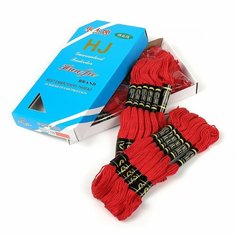 Нитки мулине арт. ТВ (100% хлопок) 24х8м цв. красный Ideal