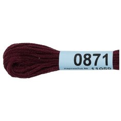 Мулине Gamma нитки для вышивания 0820-3070, 1 шт. 8 м 0871 темно-бордовый
