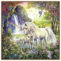Алмазная мозаика Единороги 50x50 см. Milato