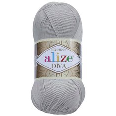 ALIZE Пряжа "Diva" 100% микрофибра 350м/100гр (355 серый)