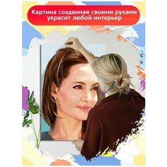 Картина по номерам Анджелина Джоли - 6242 В 60x40