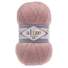 Пряжа Alize Lanagold 800, 49 % шерсть, 51 % акрил, 100 г, 800 м, 5 шт., 161 пудра