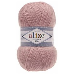 Пряжа Alize Lanagold 800, 49 % шерсть, 51 % акрил, 100 г, 800 м, 5 шт., 161 пудра