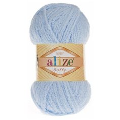 Пряжа Alize Softy, 50 г, 115 м, 5 шт., 183 светло-голубой