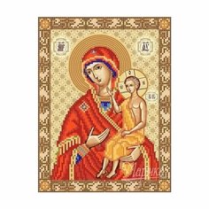 Икона божией матери воспитание, набор для вышивания Марiчка